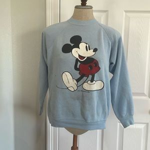 Vintage 1980s Walt Disney productions Mickey Mouse sweatshirt blue cotton size M
